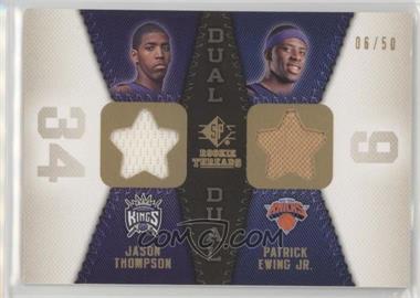 2008-09 SP Rookie Threads - Rookie Threads Dual - Gold #RTD-TE - Jason Thompson, Patrick Ewing Jr. /50