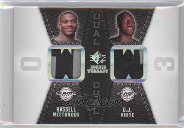2008-09 SP Rookie Threads - Rookie Threads Dual - Patch #RTD-WW - Russell Westbrook, D.J. White /25