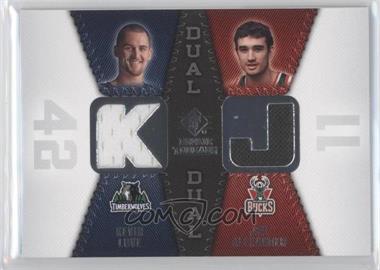 2008-09 SP Rookie Threads - Rookie Threads Dual #RTD-AL - Kevin Love, Joe Alexander