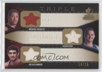 Michael Beasley, Joe Alexander, Kevin Love #/15