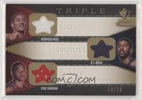 Eric Gordon, Derrick Rose, O.J. Mayo #/15