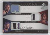 Chris Douglas-Roberts, Patrick Ewing Jr., Sonny Weems #/15