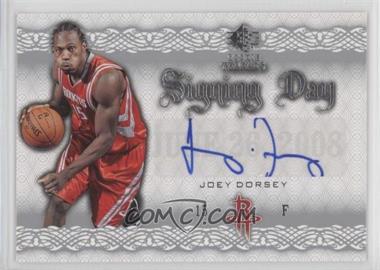 2008-09 SP Rookie Threads - Signing Day #SD-JD - Joey Dorsey