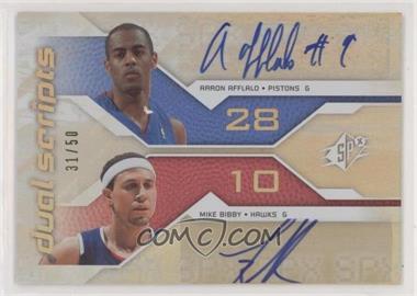 2008-09 SPx - Dual Scripts #DS-BA - Arron Afflalo, Mike Bibby /50 [EX to NM]