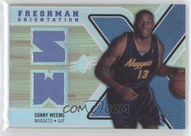 2008-09 SPx - Freshman Orientation Jerseys #FO-SW - Sonny Weems