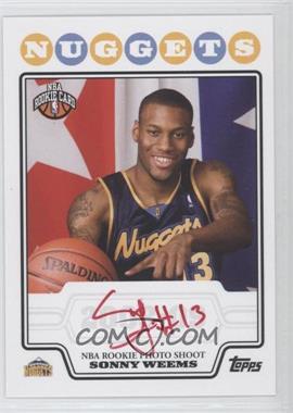 2008-09 Topps - Rookie Premiere Certified Autographs - Red Ink #RP-SW - Sonny Weems