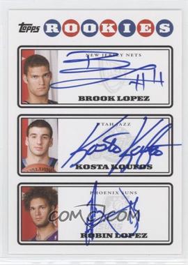 2008-09 Topps - Rookie Premiere Certified Autographs Triple #RPT-LKL - Brook Lopez, Kosta Koufos, Robin Lopez