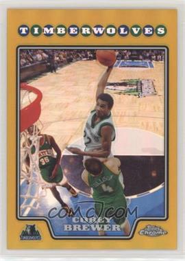 2008-09 Topps Chrome - [Base] - Gold Refractor #129 - Corey Brewer /50