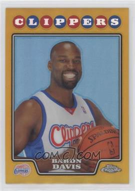 2008-09 Topps Chrome - [Base] - Gold Refractor #60 - Baron Davis /50