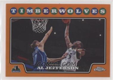 2008-09 Topps Chrome - [Base] - Orange Refractor #25 - Al Jefferson /499