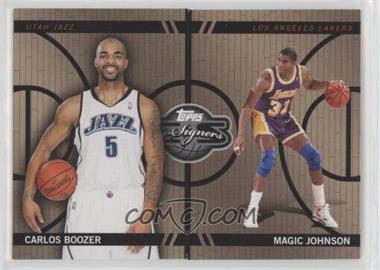 2008-09 Topps Co-Signers - Changing Faces - Bronze #CF-36-16 - Carlos Boozer, Magic Johnson /399 [EX to NM]