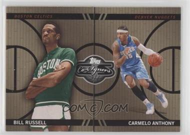 2008-09 Topps Co-Signers - Changing Faces - Gold #CF-20-40 - Bill Russell, Carmelo Anthony /199