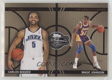 2008-09 Topps Co-Signers - Changing Faces - Gold #CF-36-16 - Carlos Boozer, Magic Johnson /199