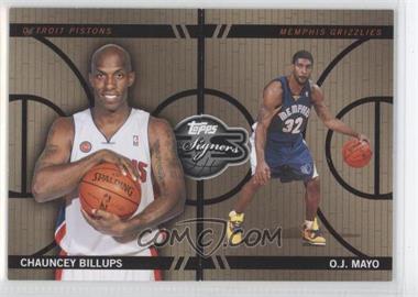 2008-09 Topps Co-Signers - Changing Faces - Gold #CF-43-3 - Chauncey Billups, O.J. Mayo /199
