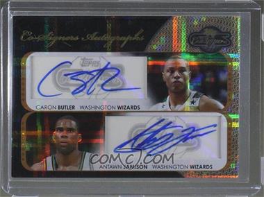 2008-09 Topps Co-Signers - Dual Autographs - Gold Hyper #CS-BJ - Caron Butler, Antawn Jamison /3