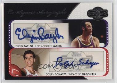 2008-09 Topps Co-Signers - Dual Autographs #CS-BS - Dolph Schayes, Elgin Baylor /240