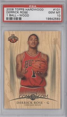 2008-09 Topps Hardwood - [Base] - Wood #101.1 - Derrick Rose (One Ball) /299 [PSA 10 GEM MT]