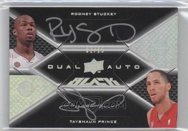 2008-09 UD Black - Dual Autographs #DA-PS - Tayshaun Prince, Rodney Stuckey /15