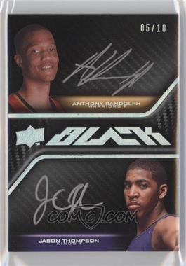 2008-09 UD Black - Dual Rookie Autographs #DRA-RT - Anthony Randolph, Jason Thompson /10