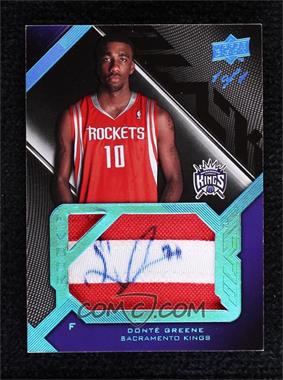 2008-09 UD Black - Signed Jersey Pieces Rookie - White Patches #SJR-DG - Donte Greene /1