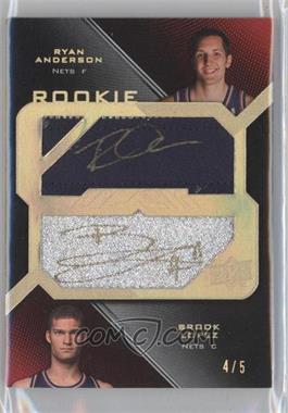 2008-09 UD Black - Signed Jersey Pieces Rookie Dual - Gold Patches #DJR-AL - Ryan Anderson, Brook Lopez /5