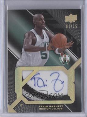 2008-09 UD Black - Signed Jersey Pieces Veteran - Gold Patches #SPV-KG - Kevin Garnett /15