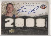 Premier Rookie Autograph Materials - Kevin Love #/75