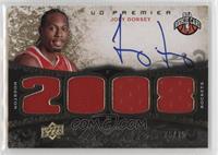 Premier Rookie Autograph Materials - Joey Dorsey #/75