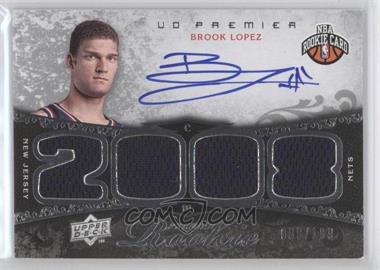 2008-09 UD Premier - [Base] #110 - Premier Rookie Autograph Materials - Brook Lopez /199