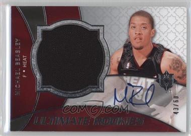 2008-09 Ultimate Collection - [Base] - Silver #122 - Ultimate Rookies Auto Jersey - Michael Beasley /60