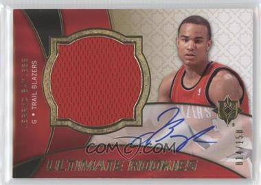 2008-09 Ultimate Collection - [Base] #129 - Ultimate Rookies Auto Jersey - Jerryd Bayless /150