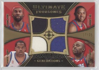 2008-09 Ultimate Collection - Ultimate Foursomes Generations #UFC-CLIP - Eric Gordon, Baron Davis, Marcus Camby, Mardy Collins /35