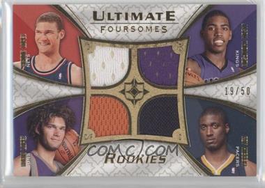 2008-09 Ultimate Collection - Ultimate Foursomes Rookies #UFR-CNTR - Robin Lopez, Jason Thompson, Brook Lopez, Roy Hibbert /50