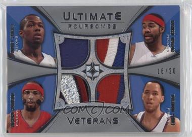 2008-09 Ultimate Collection - Ultimate Foursomes Veterans - Patch #UFV-DETP - Rodney Stuckey, Rasheed Wallace, Richard Hamilton, Tayshaun Prince /20