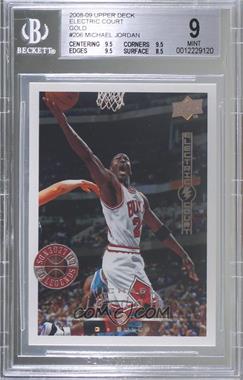 2008-09 Upper Deck - [Base] - Gold Electric Court #206 - Michael Jordan [BGS 9 MINT]