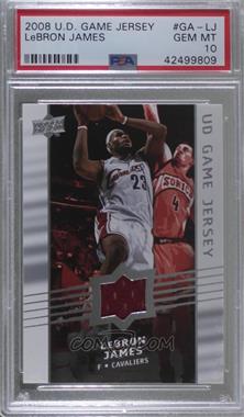 2008-09 Upper Deck - UD Game Jersey #GA-LJ - LeBron James [PSA 10 GEM MT]