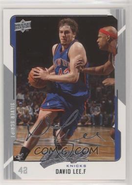 2008-09 Upper Deck MVP - [Base] - Silver Script #111 - David Lee