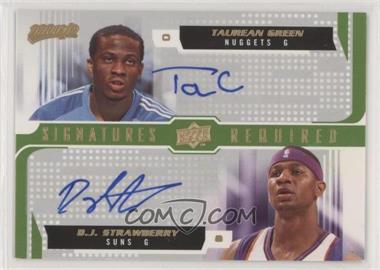 2008-09 Upper Deck MVP - Signatures Required #SR-GS - Taurean Green, D.J. Strawberry [EX to NM]