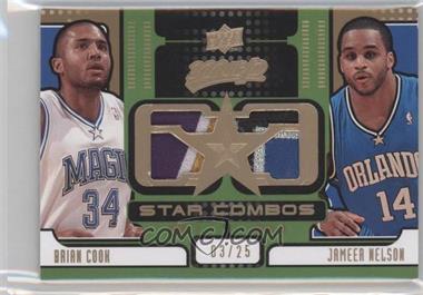 2008-09 Upper Deck MVP - Star Combos - Dual Patch #SC-CN - Brian Cook, Jameer Nelson /25