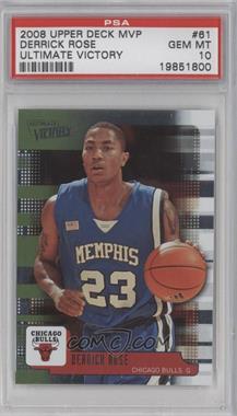 2008-09 Upper Deck MVP - Ultimate Victory #61 - Derrick Rose [PSA 10 GEM MT]