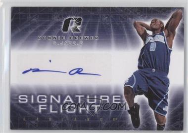 2008-09 Upper Deck Radiance - Signature Flight #SF-RB - Ronnie Brewer