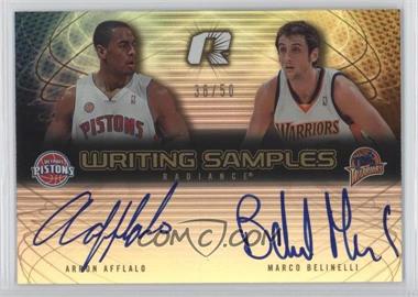 2008-09 Upper Deck Radiance - Writing Samples #WS-AB - Marco Belinelli, Arron Afflalo /50