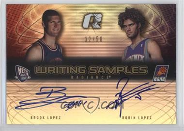 2008-09 Upper Deck Radiance - Writing Samples #WS-LL - Brook Lopez, Robin Lopez /50