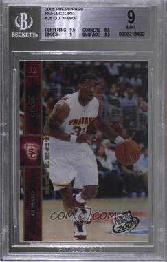 2008 Press Pass - [Base] - Reflectors #25 - O.J. Mayo [BGS 9 MINT]