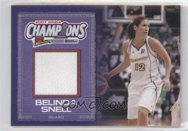 2008 Rittenhouse WNBA - WNBA Championship Uniforms #PM8 - Belinda Snell /444