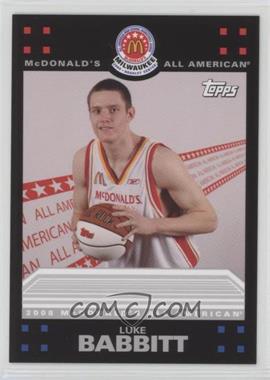 2008 Topps McDonald's All-American Game - [Base] - Portrait #LB - Luke Babbitt