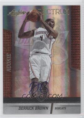 2009-10 Absolute Memorabilia - [Base] - Gold Spectrum Signatures #133 - Derrick Brown /249