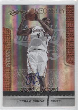 2009-10 Absolute Memorabilia - [Base] - Gold Spectrum Signatures #133 - Derrick Brown /249