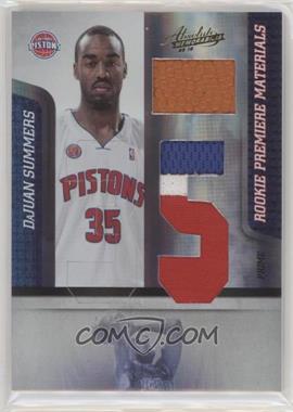 2009-10 Absolute Memorabilia - [Base] - Jumbo Jersey Number Prime With Basketball #170 - Rookie Premiere Materials - DaJuan Summers /10