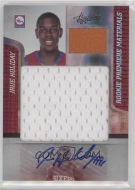 2009-10 Absolute Memorabilia - [Base] - Jumbo Spectrum Prime Swatch Signatures With Basketball #157 - Rookie Premiere Materials - Jrue Holiday /5